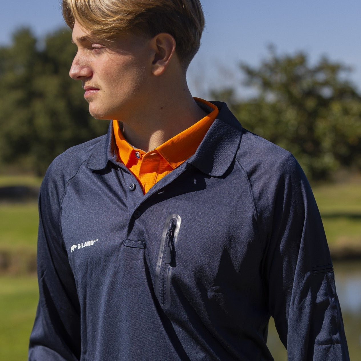 LE ZIPPER Polo Manche longue Noir