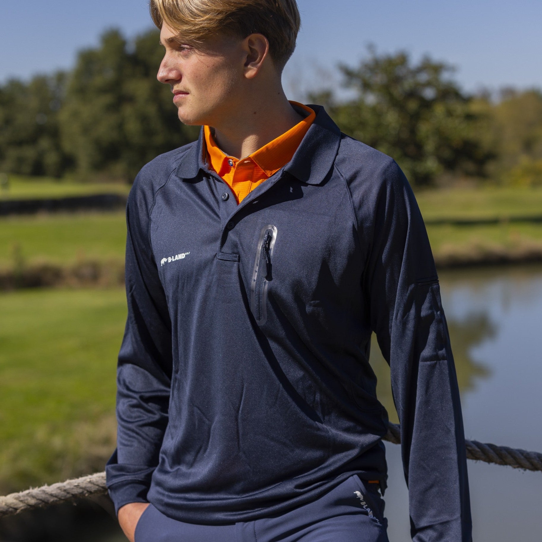 LE ZIPPER Polo Manche longue Noir