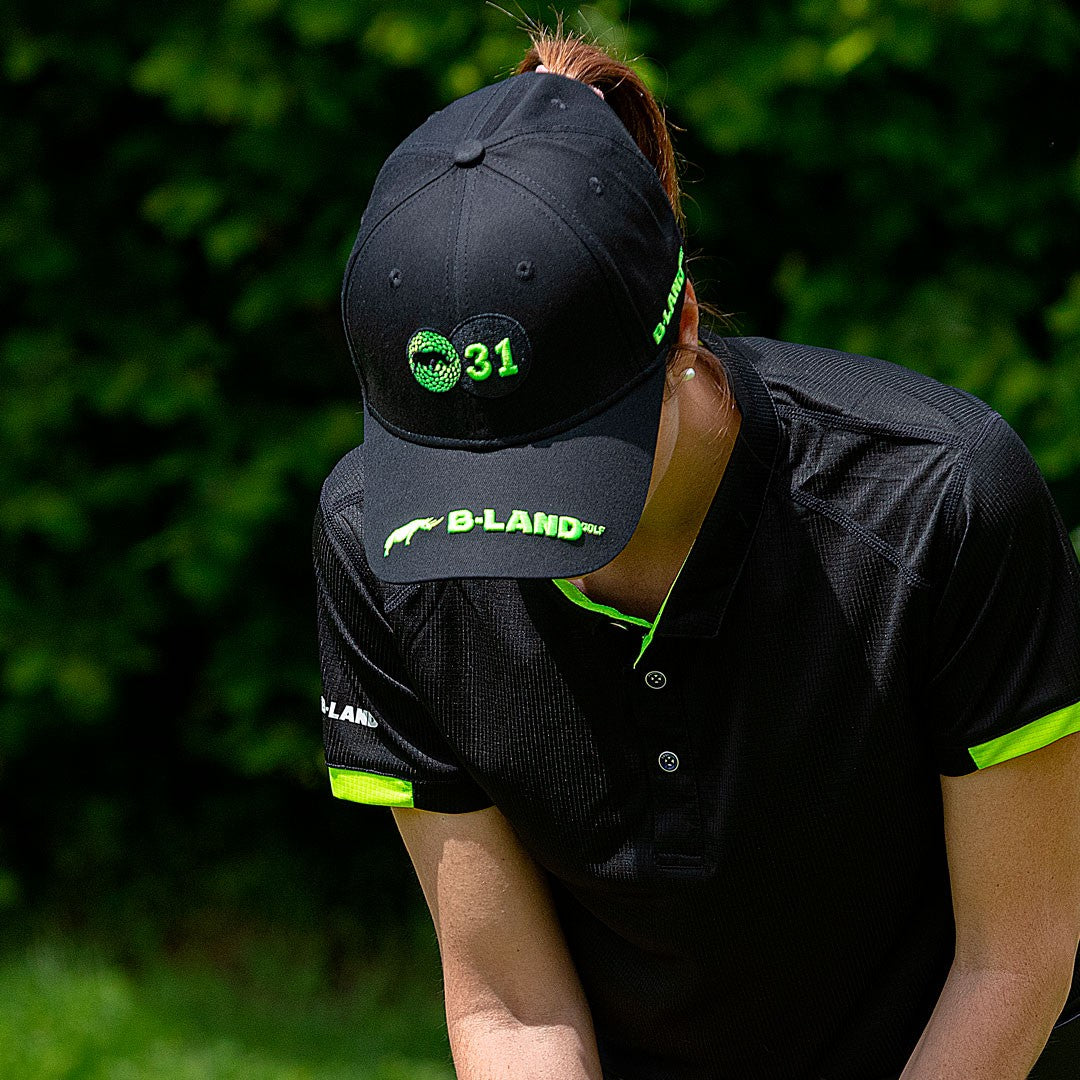 Casquette Noir broderie vert