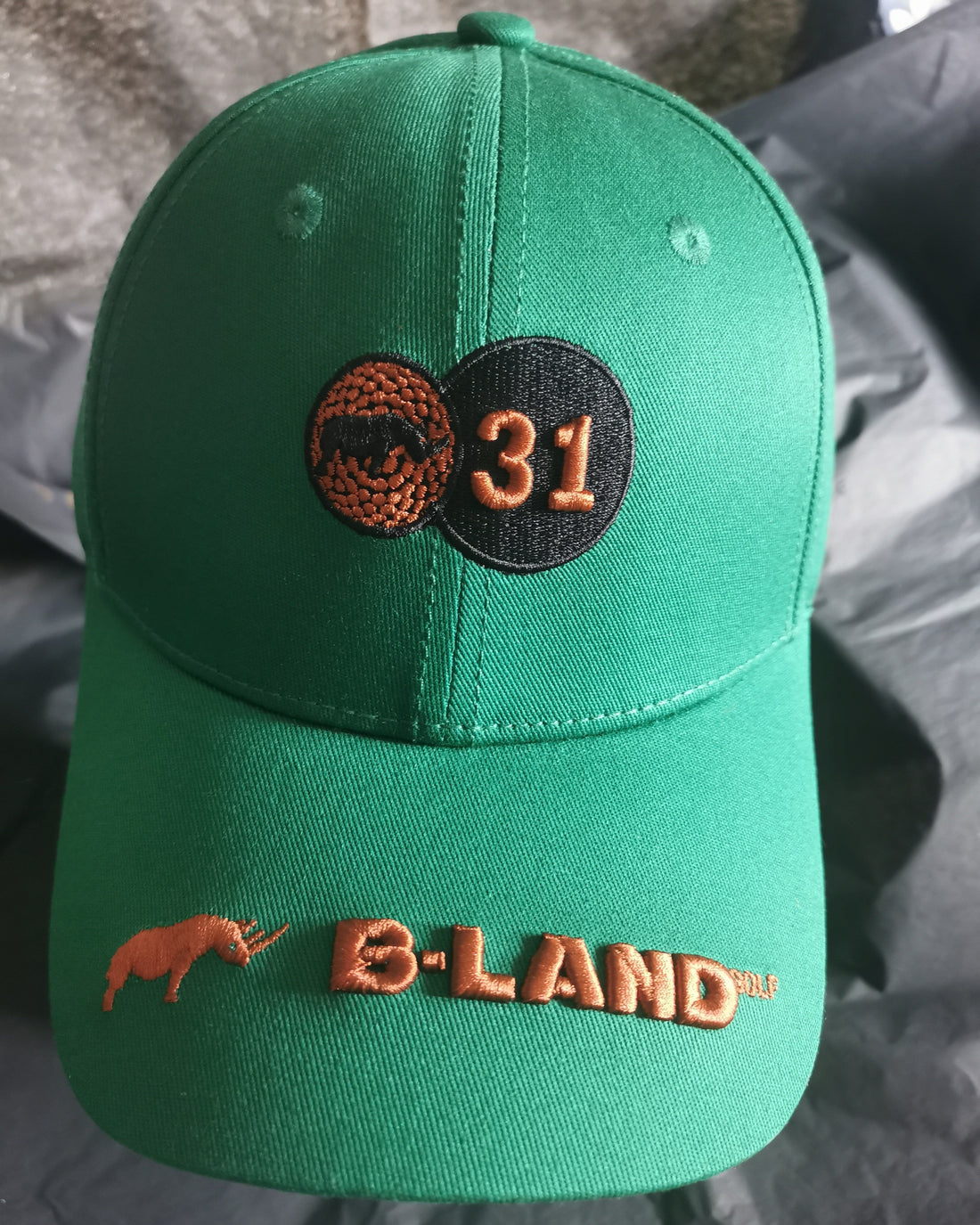Casquette Vert broderie cuivre