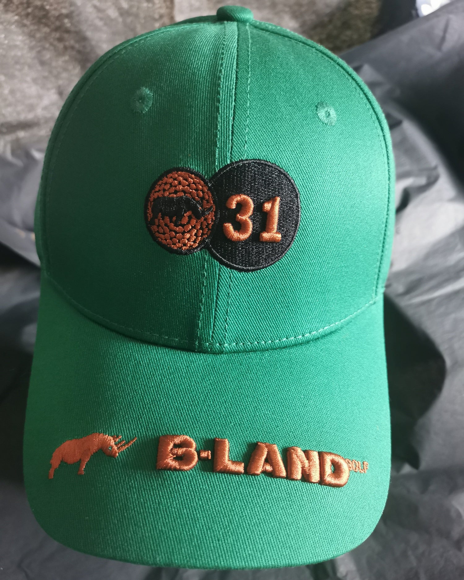 Casquette Vert broderie cuivre