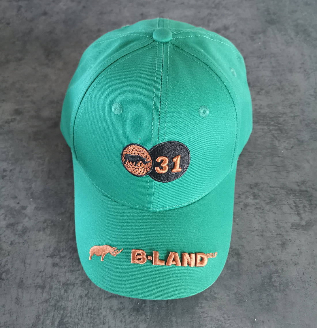 Casquette Vert broderie cuivre