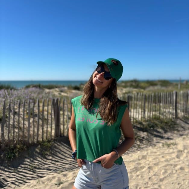 Casquette Vert broderie cuivre