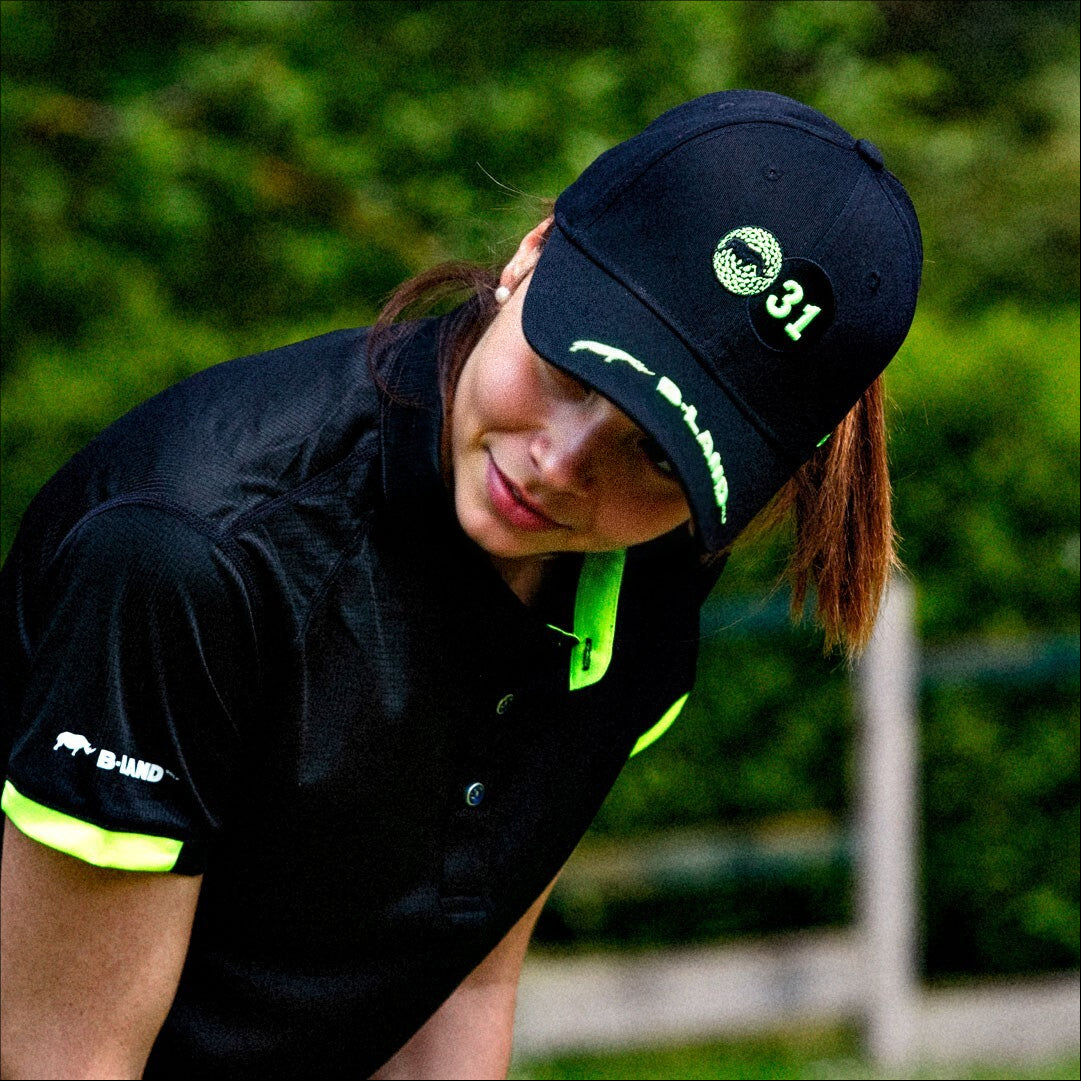 Casquette Noir broderie vert
