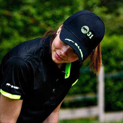 Casquette Noir broderie vert